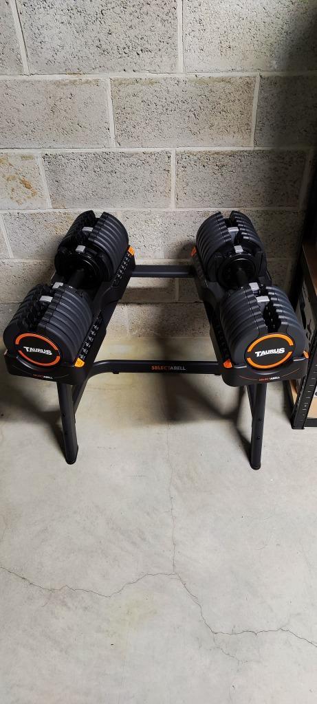 Taurus Selectabell Pro 4,5 à 35 kg haltères réglables, Sport en Fitness, Fitnessmaterialen, Zo goed als nieuw, Dumbbell, Armen
