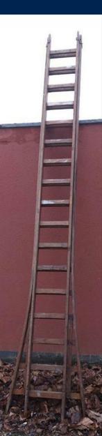 Houten ladder 4m, Doe-het-zelf en Bouw, Ladders en Trappen, Ophalen, Zo goed als nieuw, Ladder