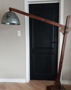 Industriële, booglamp. Eyecatcher!, Ophalen, Zo goed als nieuw, Hout