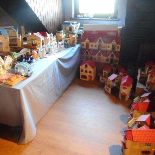 Sylvanian familie 8 villa's+17 huizen+4voertuigen+3 kermisat, Kinderen en Baby's, Speelgoed | Poppenhuizen, Gebruikt, Poppenhuis