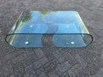 Luxe glazen salontafel, Gebruikt, 100 tot 150 cm, Ophalen of Verzenden, Glas
