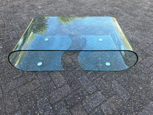 Luxe glazen salontafel, Huis en Inrichting, Tafels | Sidetables, Gebruikt, 50 tot 75 cm, 100 tot 150 cm, Rechthoekig, Glas, Ophalen of Verzenden