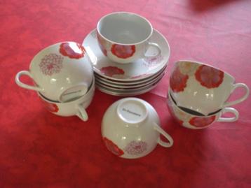 Tasses + sous tasses porcelaine 36 pièces Neuf beschikbaar voor biedingen