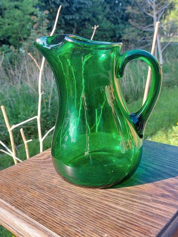 Emerald groen glas/kan/ holmegaard/MC/denemarken beschikbaar voor biedingen