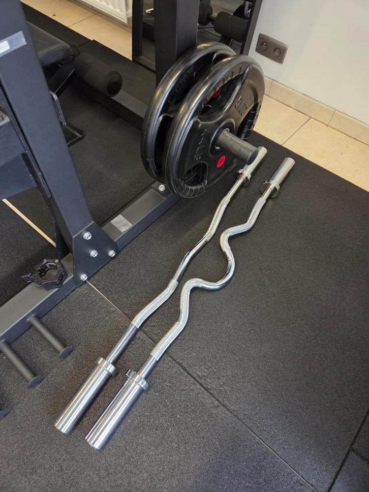 EZ Curl bar-halterstang, Sport en Fitness, Fitnessapparatuur, Zo goed als nieuw, Armen, Overige materialen, Ophalen