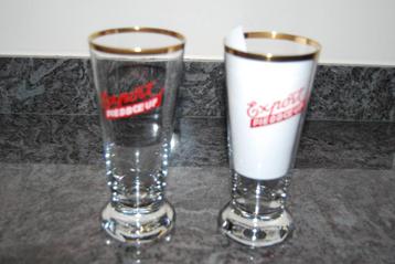 BIERE PIEDBOEUF. 2 ANCIENS VERRES, Enlèvement ou Envoi