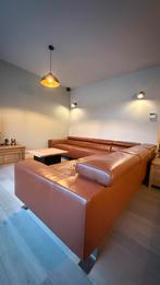 Stijlvolle lederen hoekzetel – Cognac – In goede staat, Ophalen, Gebruikt, Leer, Modern & hedendaags