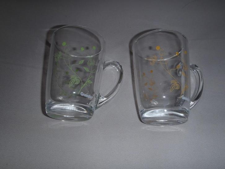 2 glazen bekers van Graindor, Huis en Inrichting, Keuken | Servies, Nieuw, Kop(pen) en/of Schotel(s), Glas, Ophalen of Verzenden