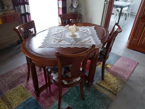 Table salle à manger 150/230 en merisier + 4 chaises, Huis en Inrichting, Woonaccessoires | Overige, Ophalen