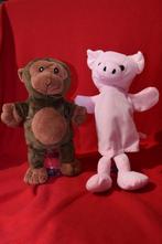 handpop aap en varken, Kinderen en Baby's, Speelgoed | Knuffels en Pluche, Ophalen of Verzenden, Gebruikt, Overige typen