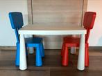 Ikea kindertafel met 2 stoelen Mammut, Kinderen en Baby's, Kinderkamer | Tafels en Stoelen, Ophalen, Zo goed als nieuw, Stoel(en)