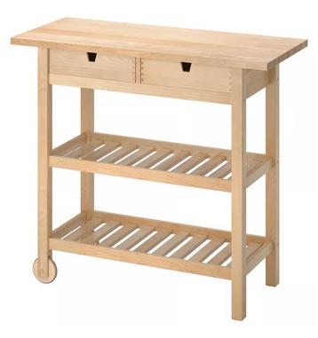 Ikea trolley - roltafel Forhoja berken - 2 beschikbaar beschikbaar voor biedingen