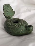 Oude Bronzen Romeinse byzantijnse olielamp, Antiek en Kunst, Ophalen of Verzenden