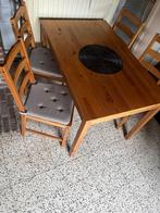 Tafel met stoelen, Huis en Inrichting, Zo goed als nieuw, Ophalen, Vierkant