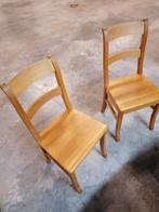 Table d' appoint + 2 chaises " de ferme" en bon état . Dimen, Ophalen, Ancien, 50 tot 100 cm, Tot twee personen