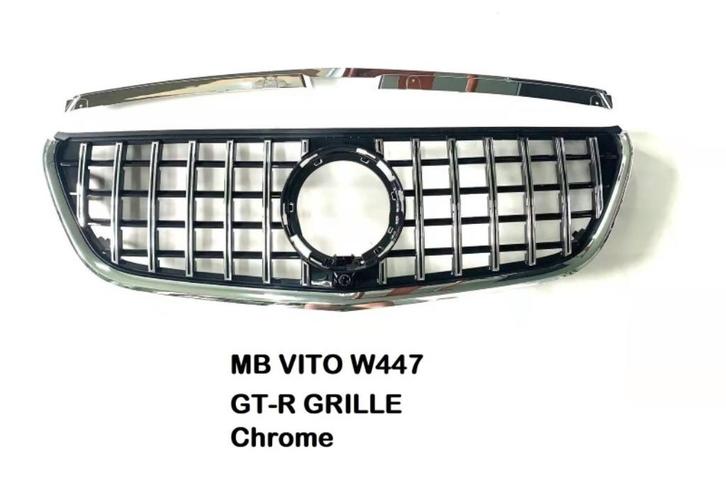 Mercedes-Benz VITO W447| GT-R GRILLE | 2014-2024 | CHROME, Auto-onderdelen, Carrosserie, Bumper, Mercedes-Benz, Voor, Nieuw, Ophalen of Verzenden