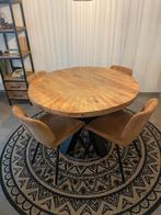 Tafel met stoelen., Huis en Inrichting, Tafels | Eettafels, Ophalen, Rond