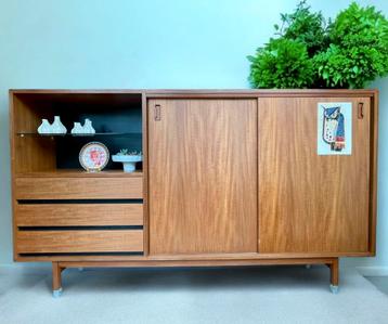 Vintage Deens design highboard., Huis en Inrichting, Ophalen, Zo goed als nieuw