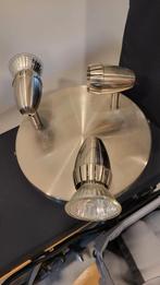Lamp met 3 spotjes, Halogeen, Metaal of Aluminium, Ophalen of Verzenden, Zo goed als nieuw