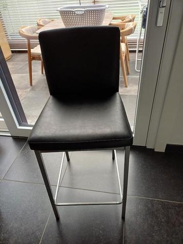 4 x chaise de bar en similicuir parfait H65, Avec repose-pieds, 4 tabourets, Synthétique, Enlèvement