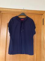 Donkerblauwe zomerbloes met korte mouwen, s.Oliver, maat 44, Blauw, Maat 42/44 (L), Ophalen of Verzenden, Zo goed als nieuw