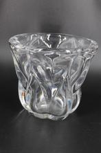 Val Saint Lambert vaas in wit kristal met label, Antiek en Kunst, Antiek | Glaswerk en Kristal, Ophalen of Verzenden