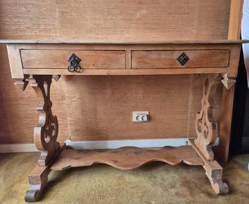 ️ Petit bureau en bois – 2 tiroirs – idéal espace réduit beschikbaar voor biedingen