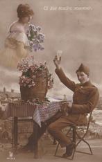 MILITAIR  FANTASIE -  Een tedere Herinnering + 100 Jaar oud, Verzamelen, Postkaarten | Themakaarten, Verzenden, 1920 tot 1940