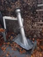 Cheminée en inox avec sortie de toit teinté, Enlèvement, Comme neuf