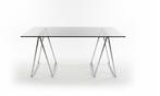 Mid-Century Chrome Trestles Desk, 1970s, Enlèvement, Bureau