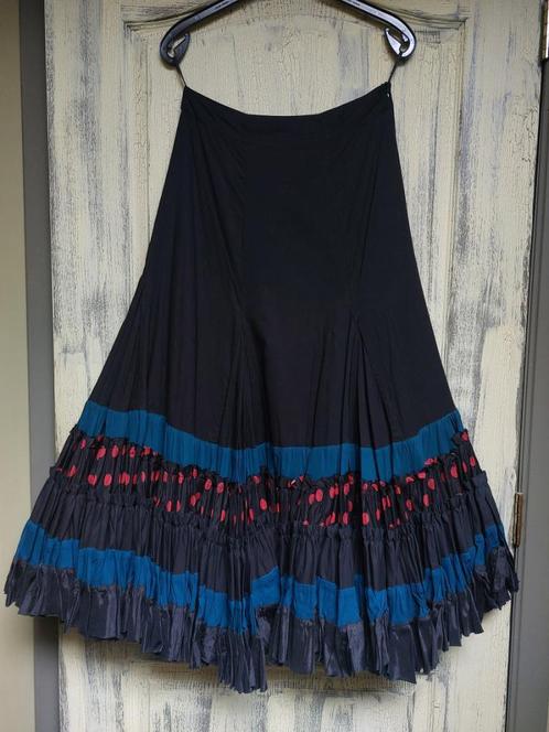 CORA KEMPERMAN flamencorok, Kleding | Dames, Rokken, Zo goed als nieuw, Maat 36 (S), Zwart, Onder de knie, Verzenden