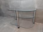 Tv tafel, Ophalen of Verzenden, Zo goed als nieuw, Glas, Modern