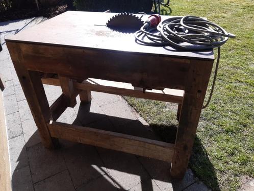 zware houtzaagtafel 3fasen 230-400v, Doe-het-zelf en Bouw, Gereedschap | Zaagmachines, Gebruikt, Cirkelzaag, 1200 watt of meer