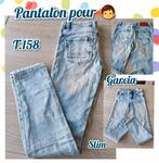 Pantalon slim en jeans pour garçon -Garcia-bleu-T.13 ans, Utilisé, Garçon, Enlèvement ou Envoi, Pantalon