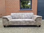 Grote stoffen bank met nubuckeffect, Tweepersoons, Ophalen of Verzenden, Zo goed als nieuw, 200 tot 250 cm