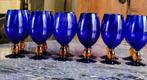 12 BLAUWE WIJNGLAZEN, Ophalen, Zo goed als nieuw, Overige typen