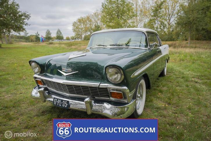 Chevrolet Bel Air 2-Door Hardtop | 1956 | Route 66 Auctions, Auto's, Oldtimers, Bedrijf, Te koop, Chevrolet, Benzine, Overige carrosserie