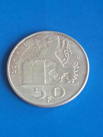 1949 Belgique 50 francs argent version française