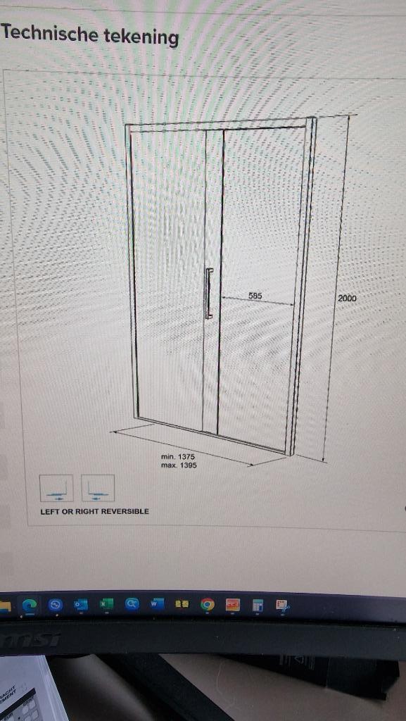douche wanden lucas vares, Doe-het-zelf en Bouw, Sanitair, Nieuw, Douche, Glas, Ophalen