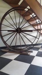 2 roues d'art industrielles lourdes en fer de 1,42 m, Antiquités & Art, Enlèvement