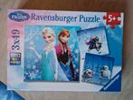 3 puzzels Frozen 49 stukken, 10 tot 50 stukjes, 4 tot 6 jaar, Ophalen of Verzenden, Zo goed als nieuw