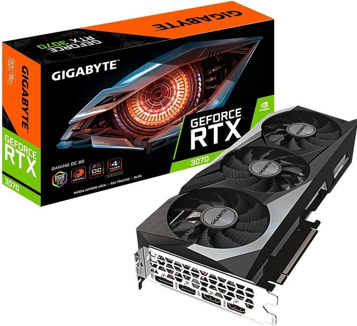 Gigabyte RTX3070, Gigabyte P750GM, Corsair 16GB, Computers en Software, Videokaarten, Zo goed als nieuw, Nvidia, PCI-Express 4.0