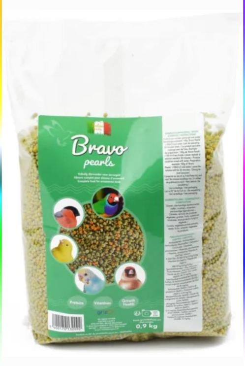 Bravo pearls green 900 gram - kiemzaad vervanger, Animaux & Accessoires, Oiseaux | Accessoires, Neuf, Manger et Boire, Envoi