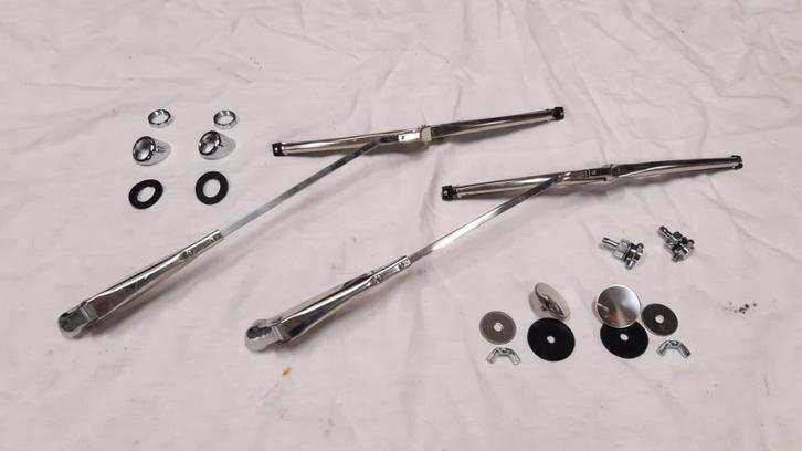 complete set ruitenwisser in INOX Klassieke Mini, Auto-onderdelen, Ruiten en Toebehoren, Mini, Oldtimer onderdelen, Rover, Universele onderdelen