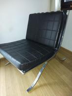 fauteuil style Knoll Barcelona Chair, Enlèvement, Utilisé, Cuir, Moderne moderniste