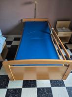 Elektrisch verstelbaar ziekenhuisbed met matras, Ophalen, 90 cm, Eenpersoons, Bruin