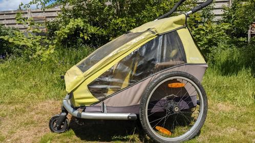 Croozer Kid for 2, Fietsen en Brommers, Fietsaccessoires | Aanhangwagens en Karren, Gebruikt, Kinderkar, 40 tot 60 kg, Opvouwbaar