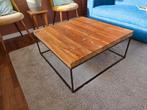 Prachtige houten salontafel (teak) 80x80x35 cm, Huis en Inrichting, Tafels | Salontafels, Ophalen, Gebruikt, 50 tot 100 cm, 50 tot 100 cm
