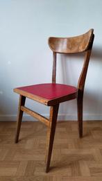 Vintage houten stoelen (x6), Rouge, Enlèvement, Bois, Vroeg modernisme
