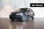 Alfa Romeo Stelvio 2.0 200 Luxury AWD leder | verw. zetels+s, Auto's, Alfa Romeo, Stof, Gebruikt, 2000 kg, Zwart